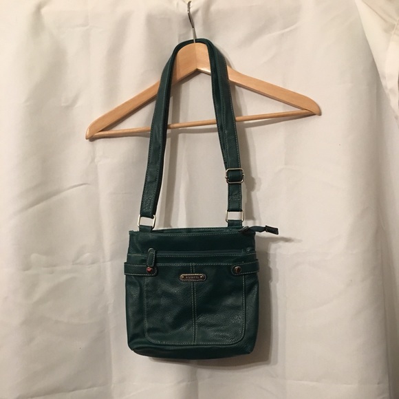 Rosetti forest green adjustable hand bag. - Picture 3 of 5